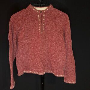 Woolrich Grenadine 1/4 Zip Long Sleeve Pullover Wool Blend Sweater